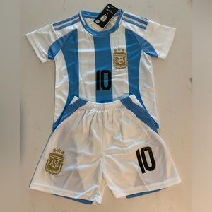 LIONEL MESSI KIDS SOCCER JERSEY KIT - ALL SIZES TODDLER YOUTH -SAME DAY SHIPPING